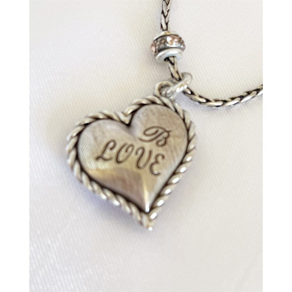 BRIGHTON Love Me Tender Pink Crystal Heart Necklace Breast Cancer Awareness - Picture 5 of 11